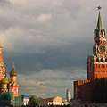 Saint Basil's Cathedral and Spasskaya Tower of Moscow Kremlin at Red Square.